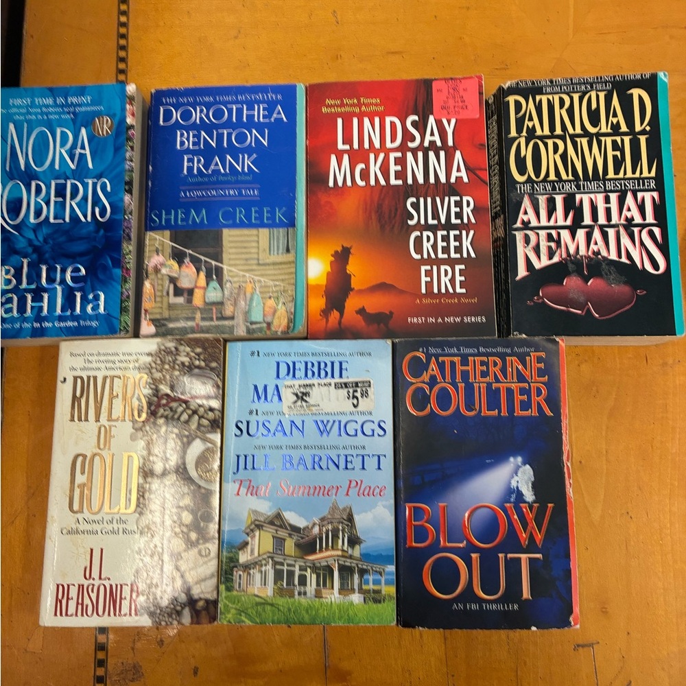 Collection of Seven paperback Fiction Books